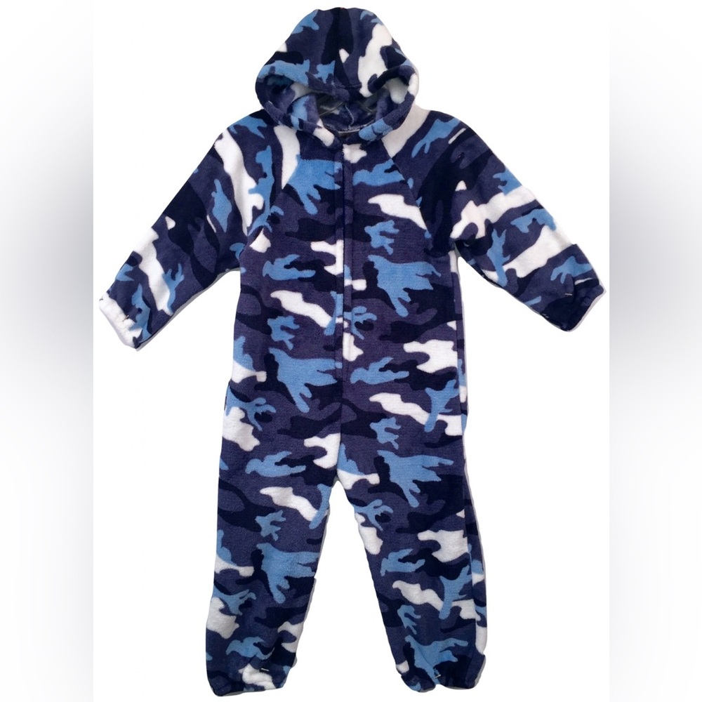 NWT Made with Love and Kisses Blue Camo Onesie Size 8/10 x2